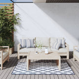 Vidaxl Outside Rag Reversible 80x150 cm mornarsko modro in belo