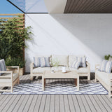 Vidaxl Zunanje preproga Reversible 80x250 cm mornarsko modro in belo