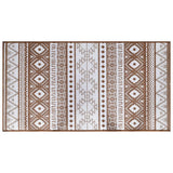 Vidaxl zunanja preproga reverzibilna 80x150 cm rjava in bela
