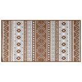 Vidaxl zunanja preproga reverzibilna 80x150 cm rjava in bela