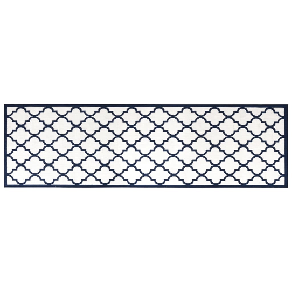 Vidaxl mimo koberec Reverzibilní 80x250 cm Navy Blue and White