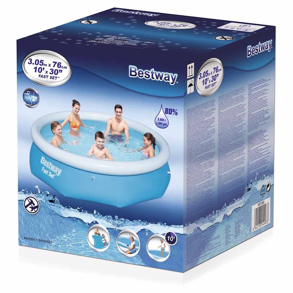 Bestway Fast set swimming pool inflatable around 305x76 cm 57266