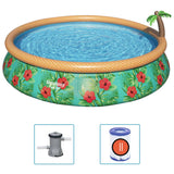 Bestway Fast Set Set Swimming Pool Set Paradise Palms Inflatable 457x84 CM