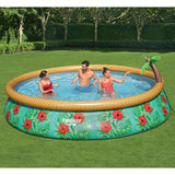 Bestway Fast Set Set Swimming Pool Set Paradise Palms Inflatable 457x84 CM