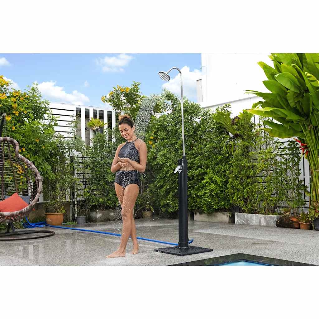Bestway Flujo solar de ducha al aire libre 8 L Negro