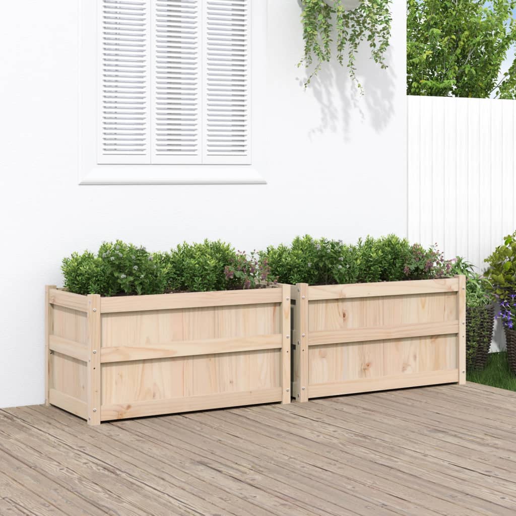 Vidaxl Planters 2 pc cm solid furu