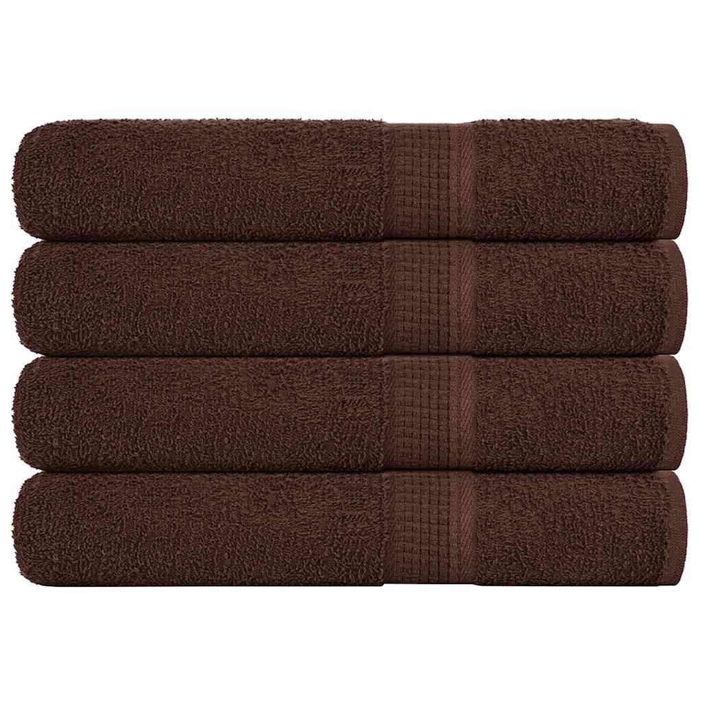 Vidaxl ručníky 4 ks 100x200 cm 360 g m² 100% bavlna hnědá