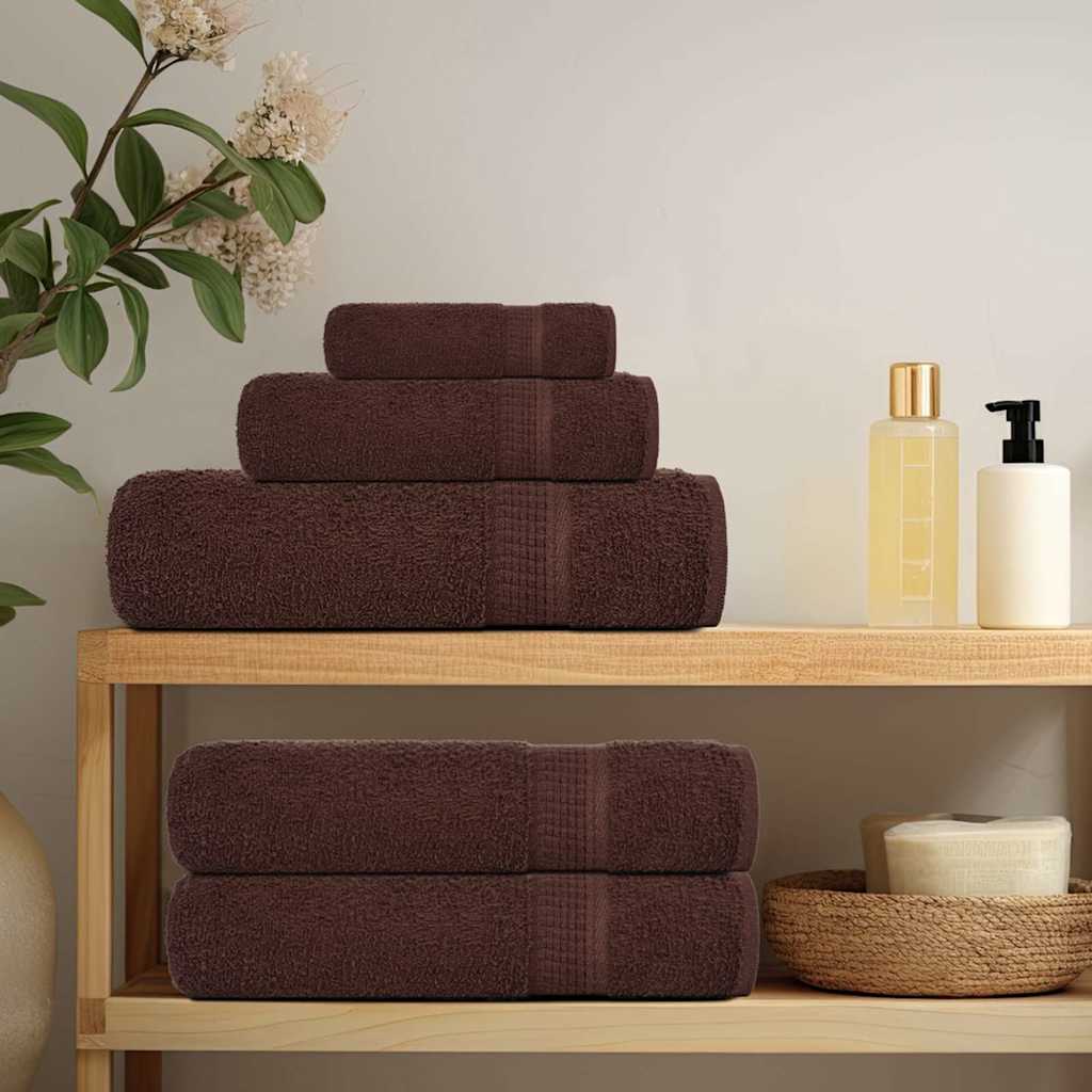 Vidaxl ručníky 4 ks 100x200 cm 360 g m² 100% bavlna hnědá