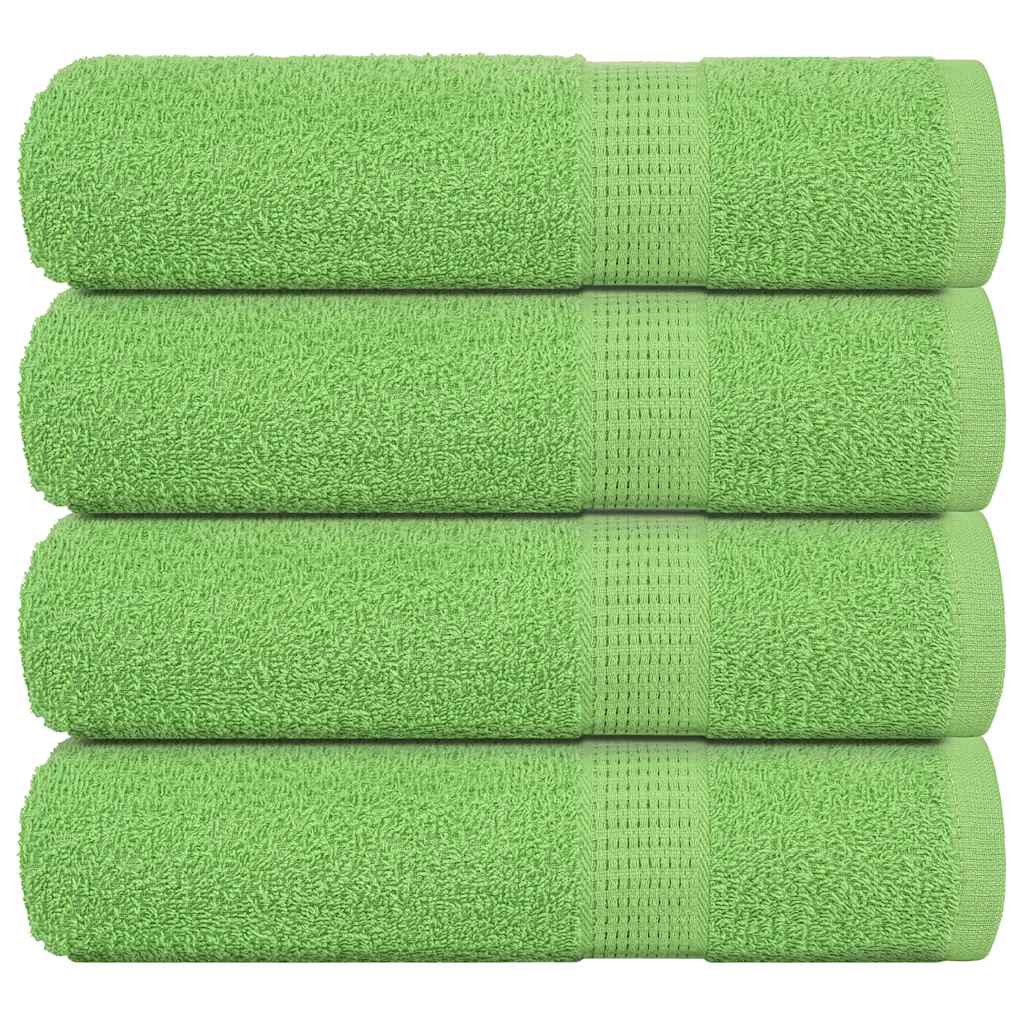 Ručníky Vidaxl Bath 4 PC 100x150 cm 360 g m² 100% bavlněné jablkové zelené