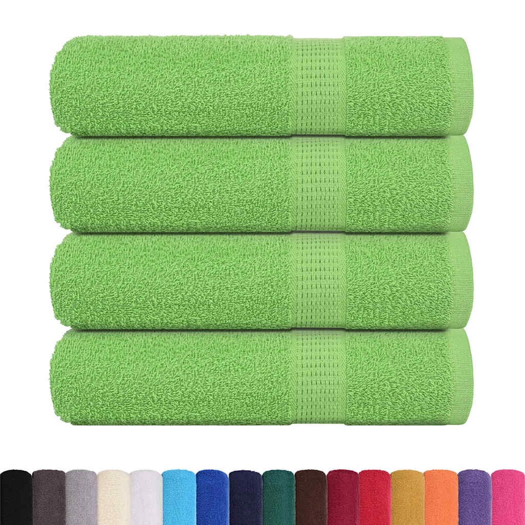 Ručníky Vidaxl Bath 4 PC 100x150 cm 360 g m² 100% bavlněné jablkové zelené