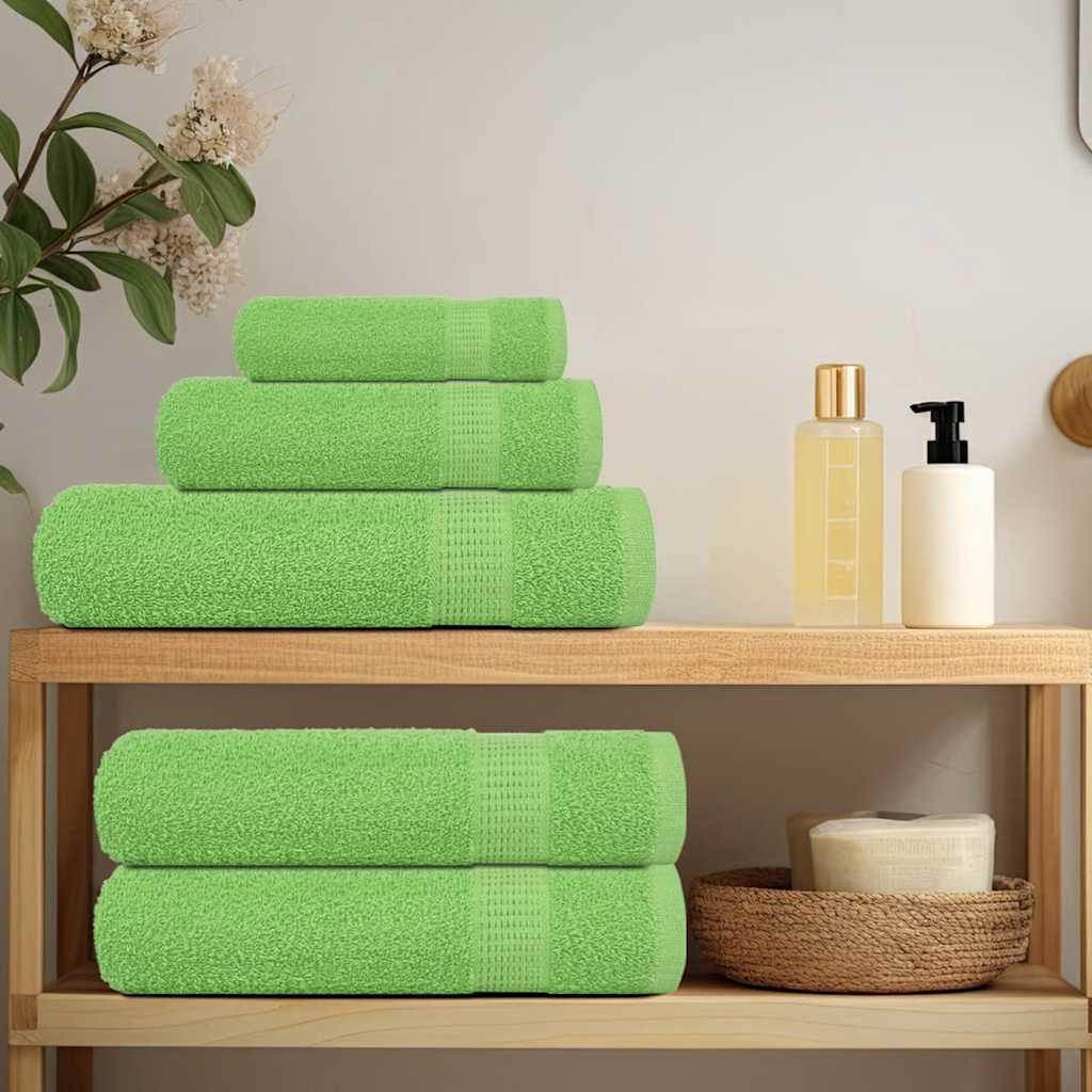Ručníky Vidaxl Bath 4 PC 100x150 cm 360 g m² 100% bavlněné jablkové zelené