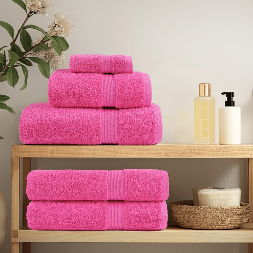 Ręczniki vidaxl solund 10 st 600 g m² 100x200 cm różowy