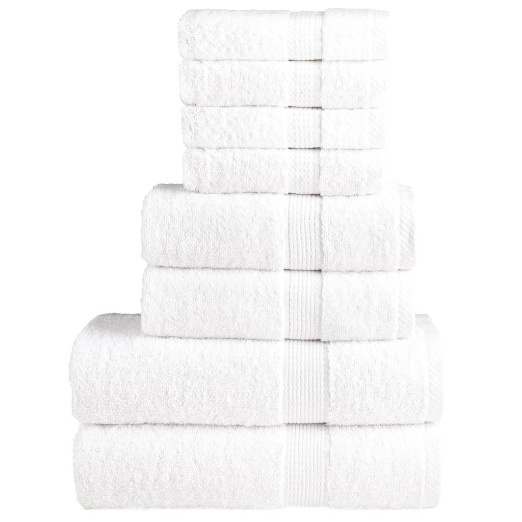 Vidaxl Toallas de 8 piezas Solund de 600 g m² blanco