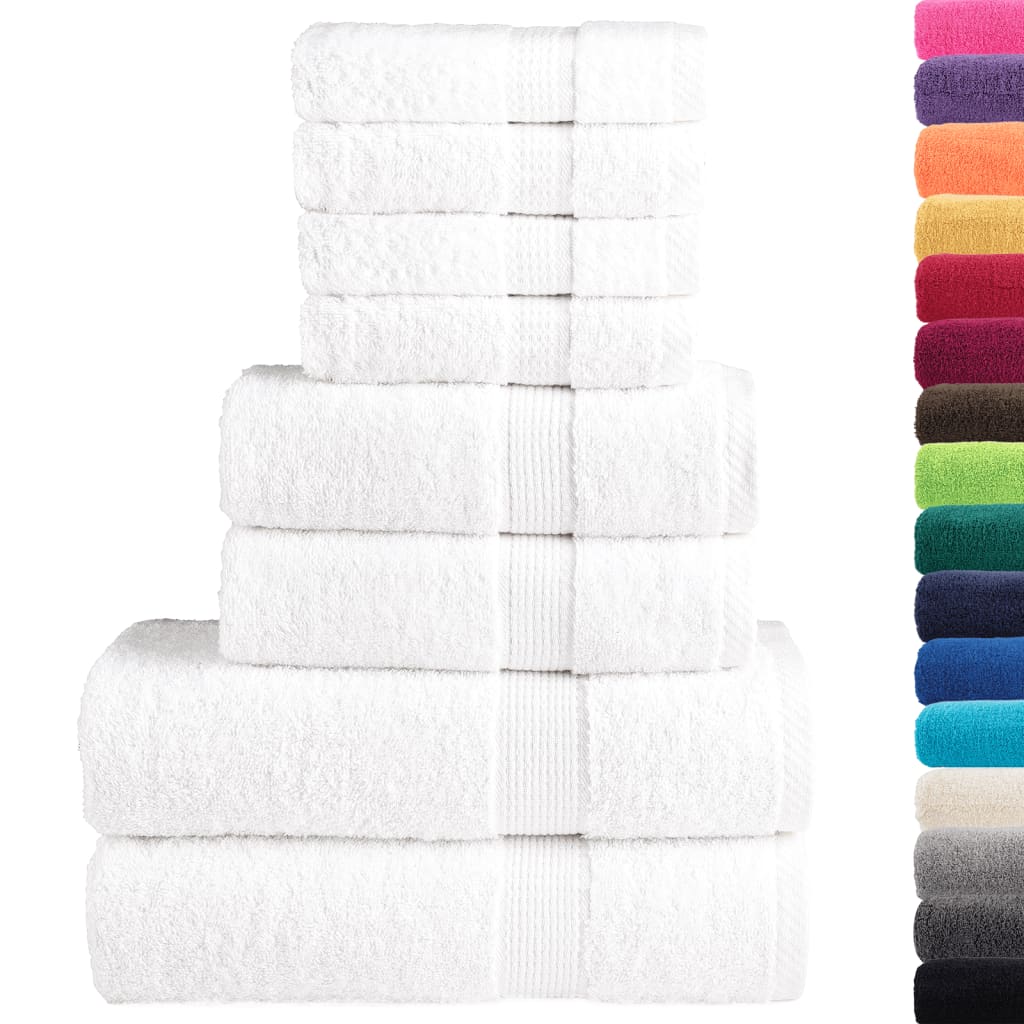 Vidaxl Toallas de 8 piezas Solund de 600 g m² blanco