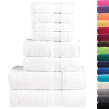 Vidaxl Toallas de 8 piezas Solund de 600 g m² blanco