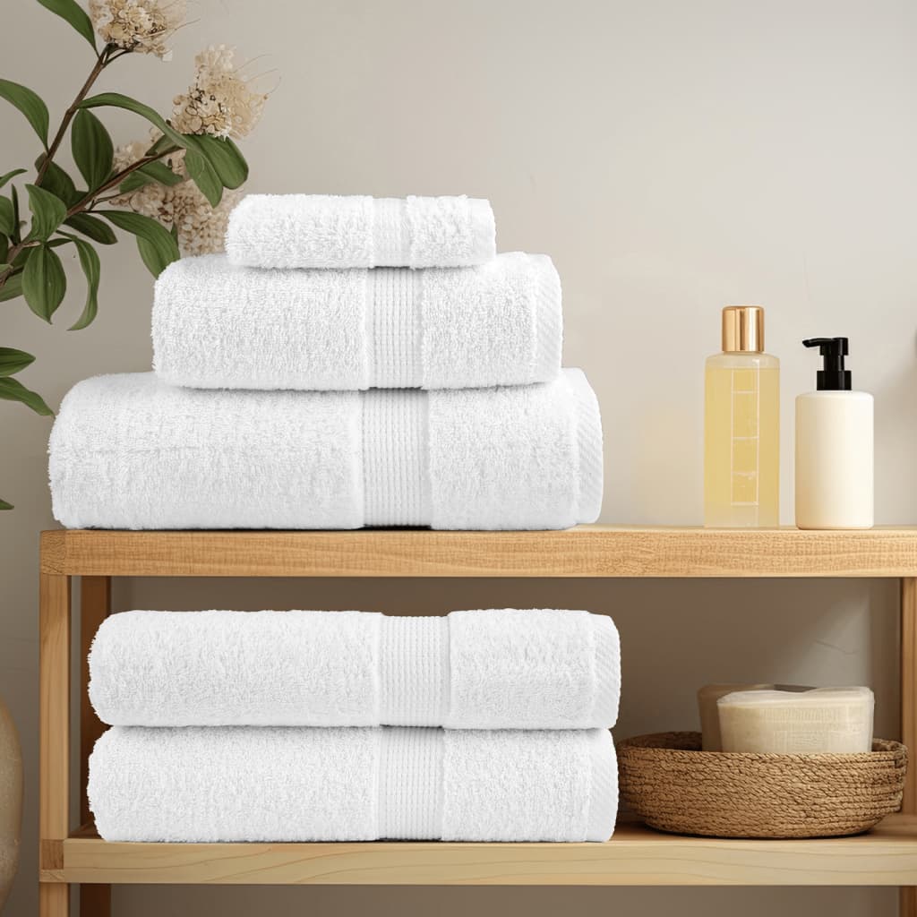 Vidaxl Toallas de 8 piezas Solund de 600 g m² blanco
