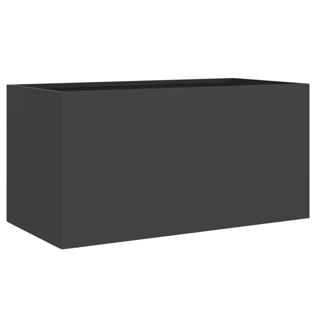 Vidaxl Planning Box 62x30x29 cm ocel černá