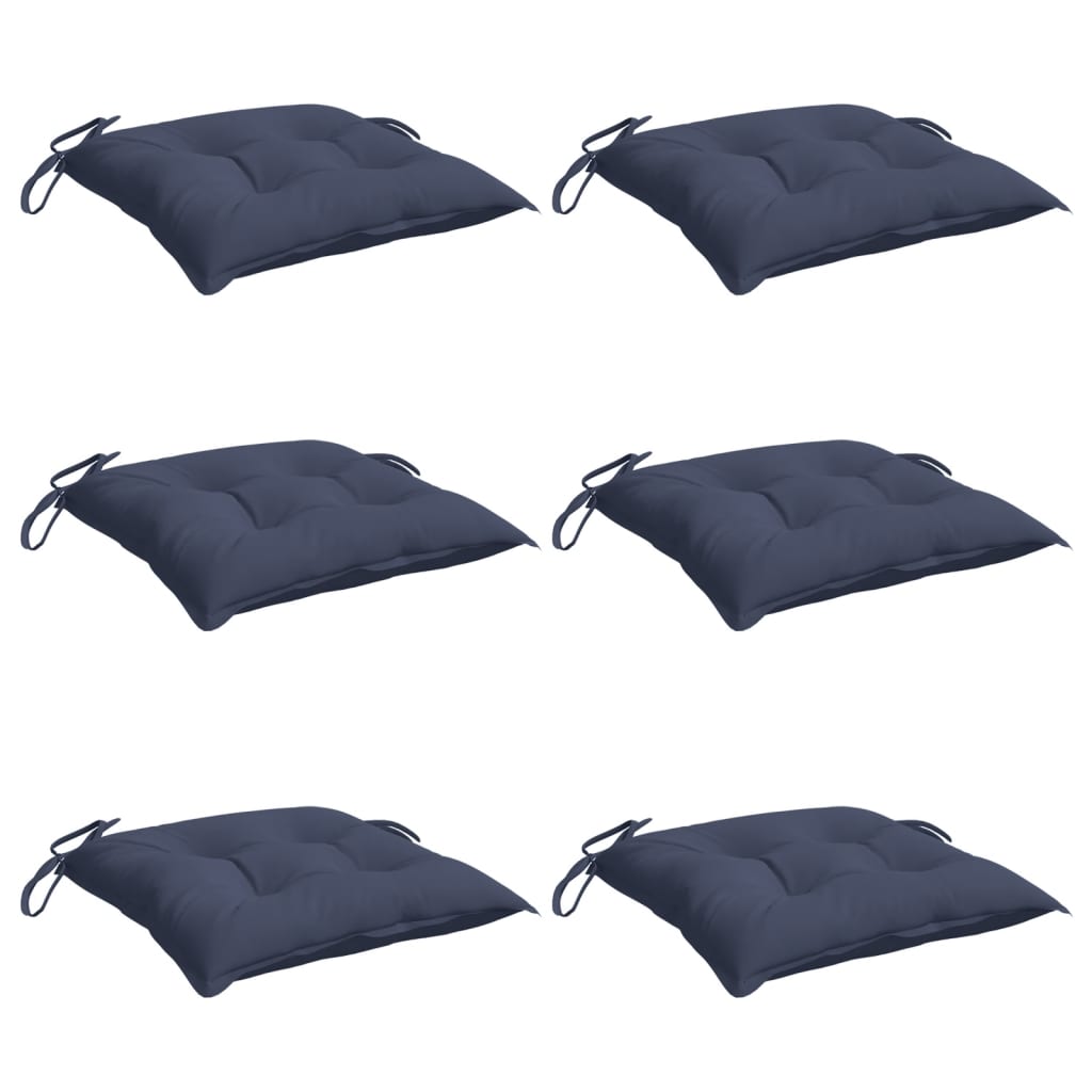 Polštáře židle Vidaxl 6 st 50x50x7 cm Oxford Fabric Marine Blue