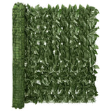 Vidaxl Balcony screen with dark green leaves 200x100 cm