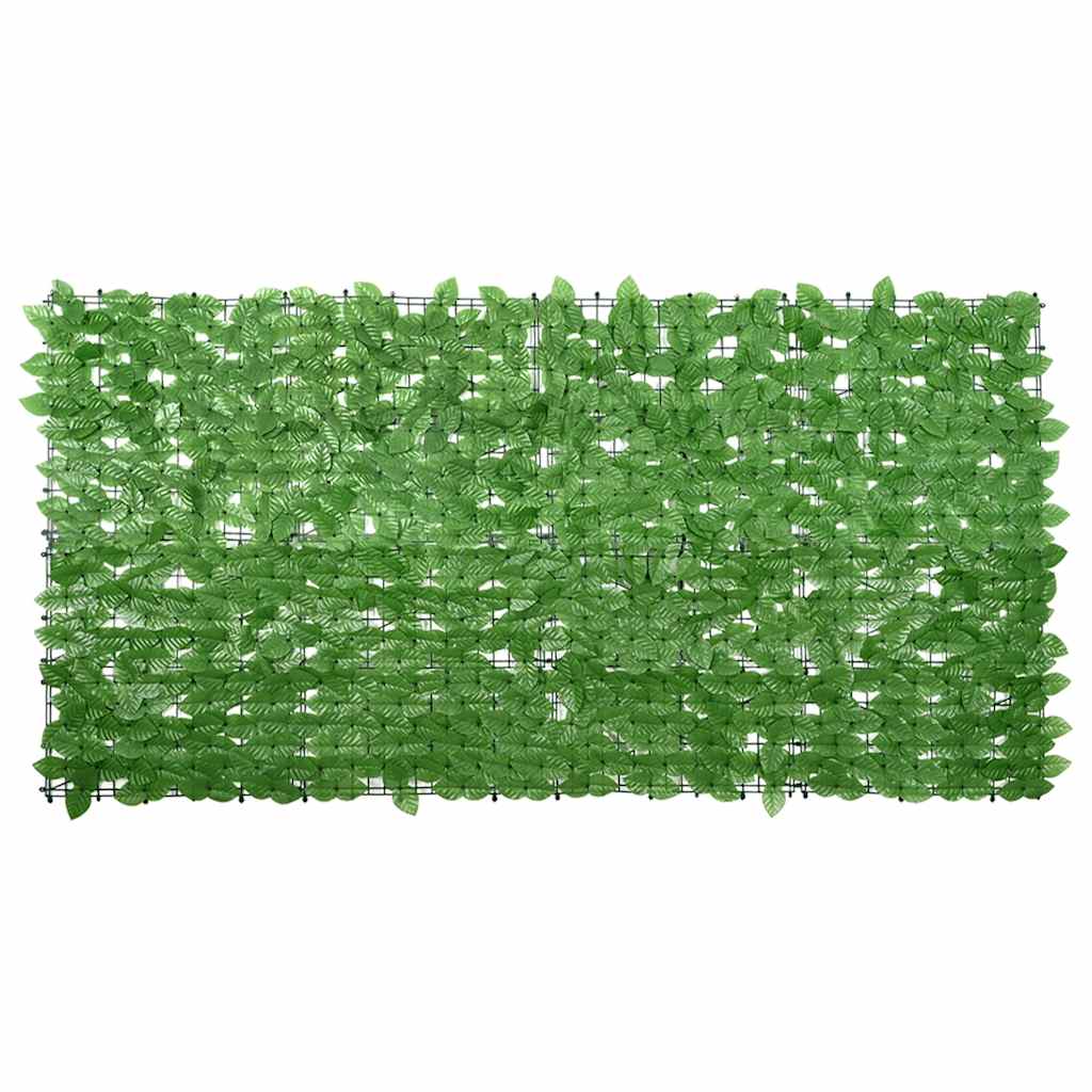 Vidaxl Balcony screen with green leaves 200x100 cm