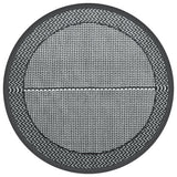 Vidaxl außerhalb des Teppichs Arakil Ø120 cm pp grau