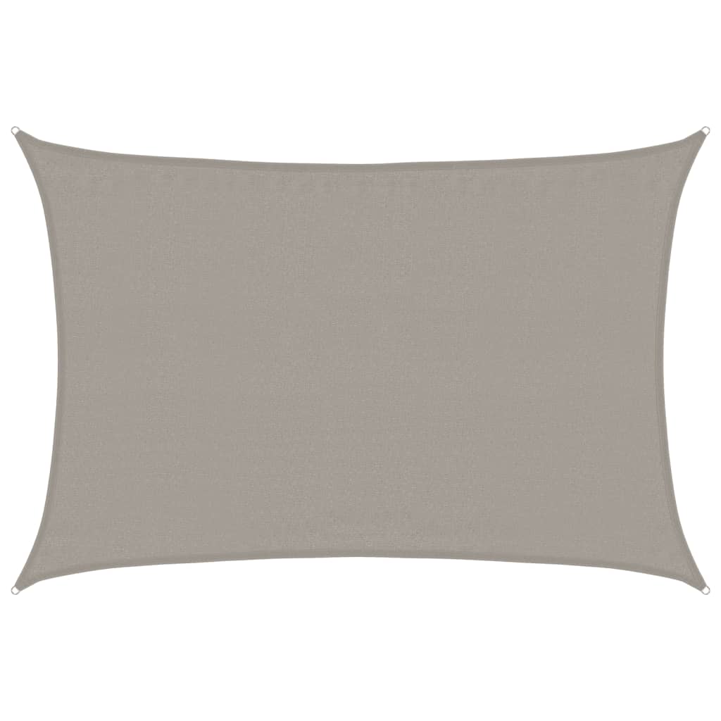 Vidaxl Zonnezeil 160 g m² Rectangular 3.5x4.5 m HDPE light gray