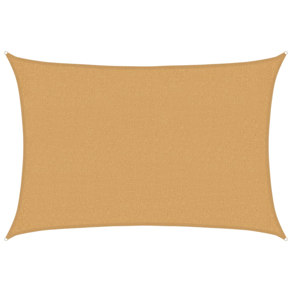 Bidaxl zonnezeil 160 g m² rektangulär 2x3 m hdpe sand -färgad