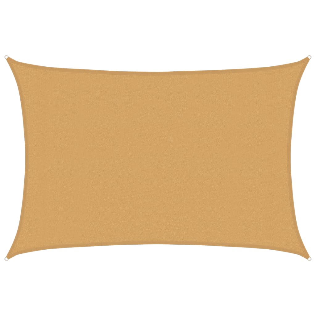 Vidaxl Zonnezeil 160 g m² Rectangular 3x5 m HDPE sand -colored