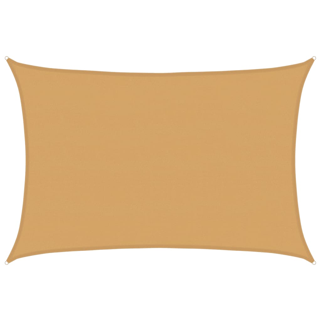Vidaxl Zonnezeil 160 g m² Rectangular 5x7 m HDPE sand -colored