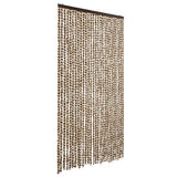 Vidaxl muha zavesa 118x220 cm Chenille Beige in rjava