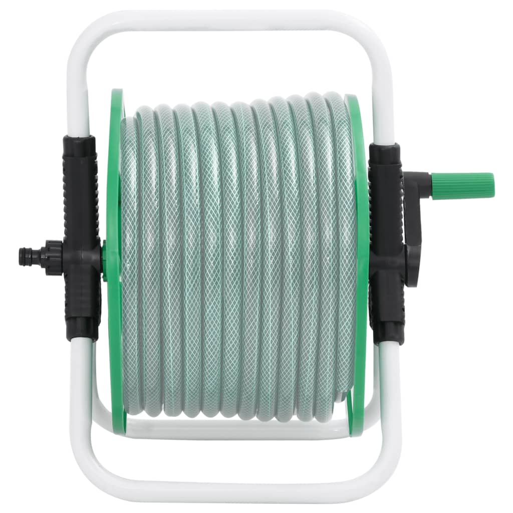 Carrete de manguera Vidaxl para 45 m 1 2 manguera de acero independiente verde