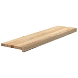 Vidaxl trin 2 St 100x25x2 cm ubehandlet fast egetræ