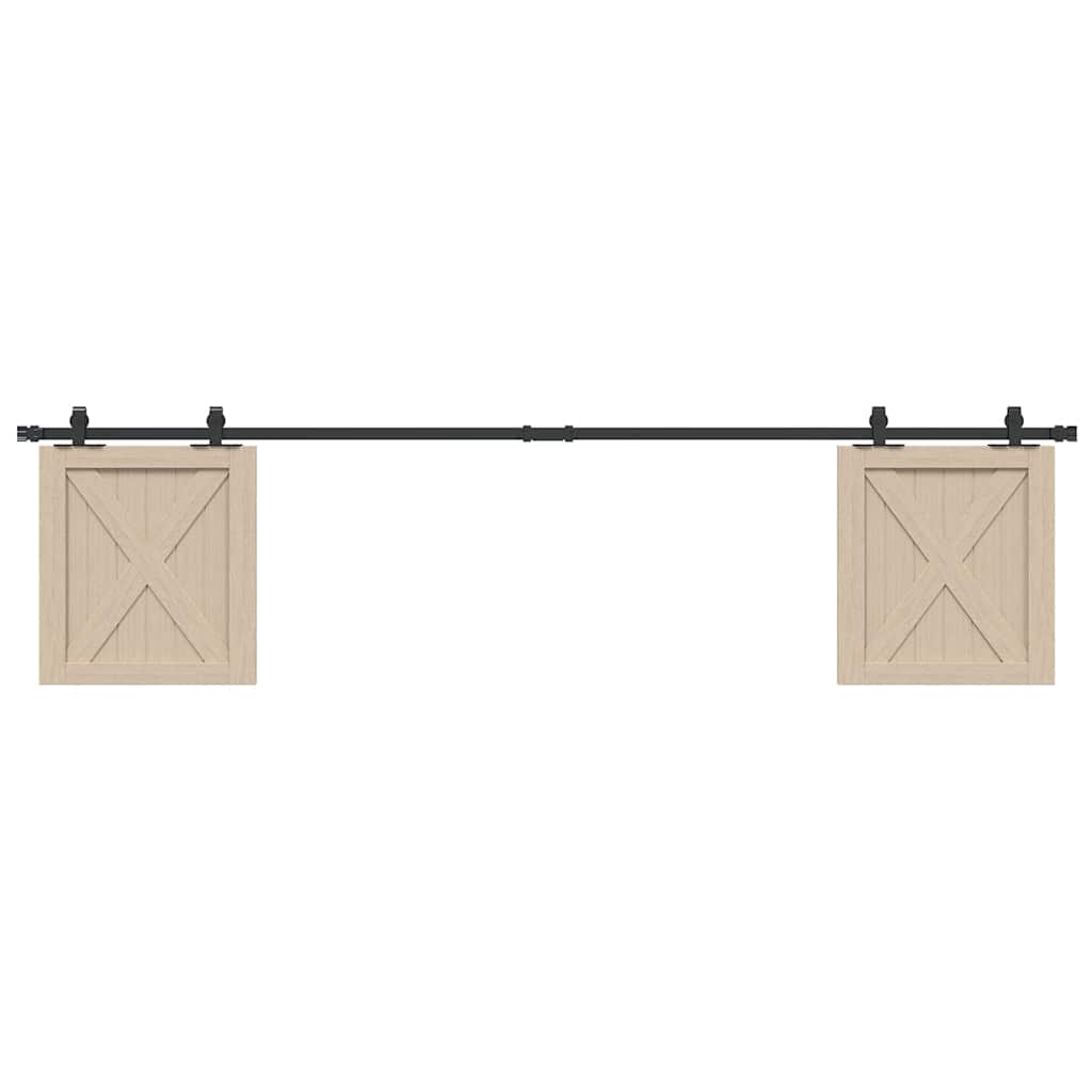 Sospensione Vidaxl Set per porta scorrevole 213 cm in acciaio al carbonio
