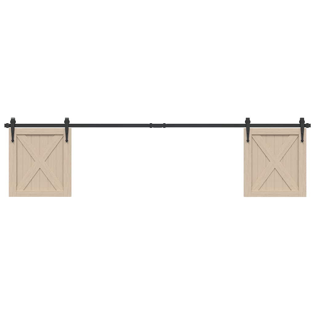 Sospensione Vidaxl Set per porta scorrevole 213 cm in acciaio al carbonio