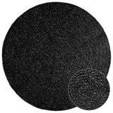 Vidaxl rug Zizur inside and out Ø 120 cm Jute look anthracite