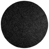 Vidaxl rug Zizur inside and out Ø 120 cm Jute look anthracite
