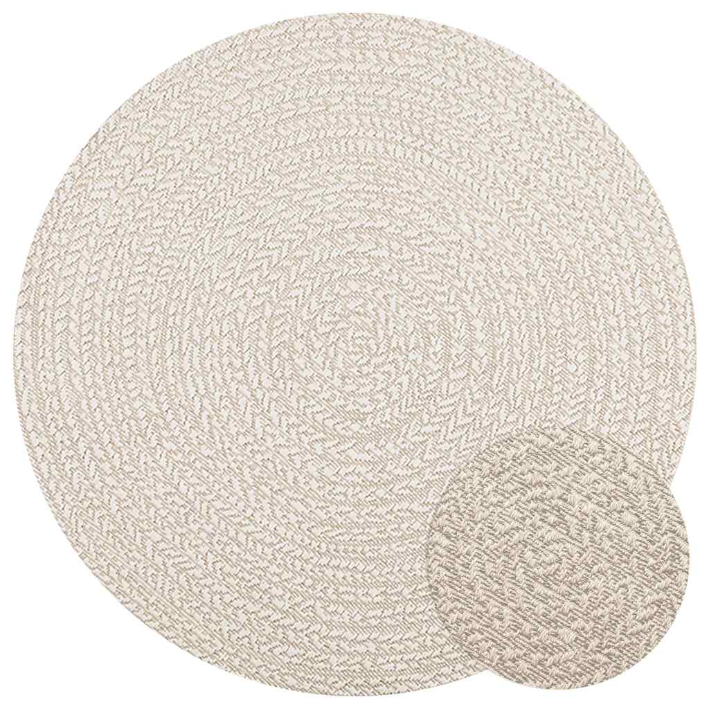 Crema di tappeto Vidaxl Zizur all'interno e all'esterno Ø 120 cm look da iuta
