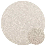 Crema di tappeto Vidaxl Zizur all'interno e all'esterno Ø 120 cm look da iuta