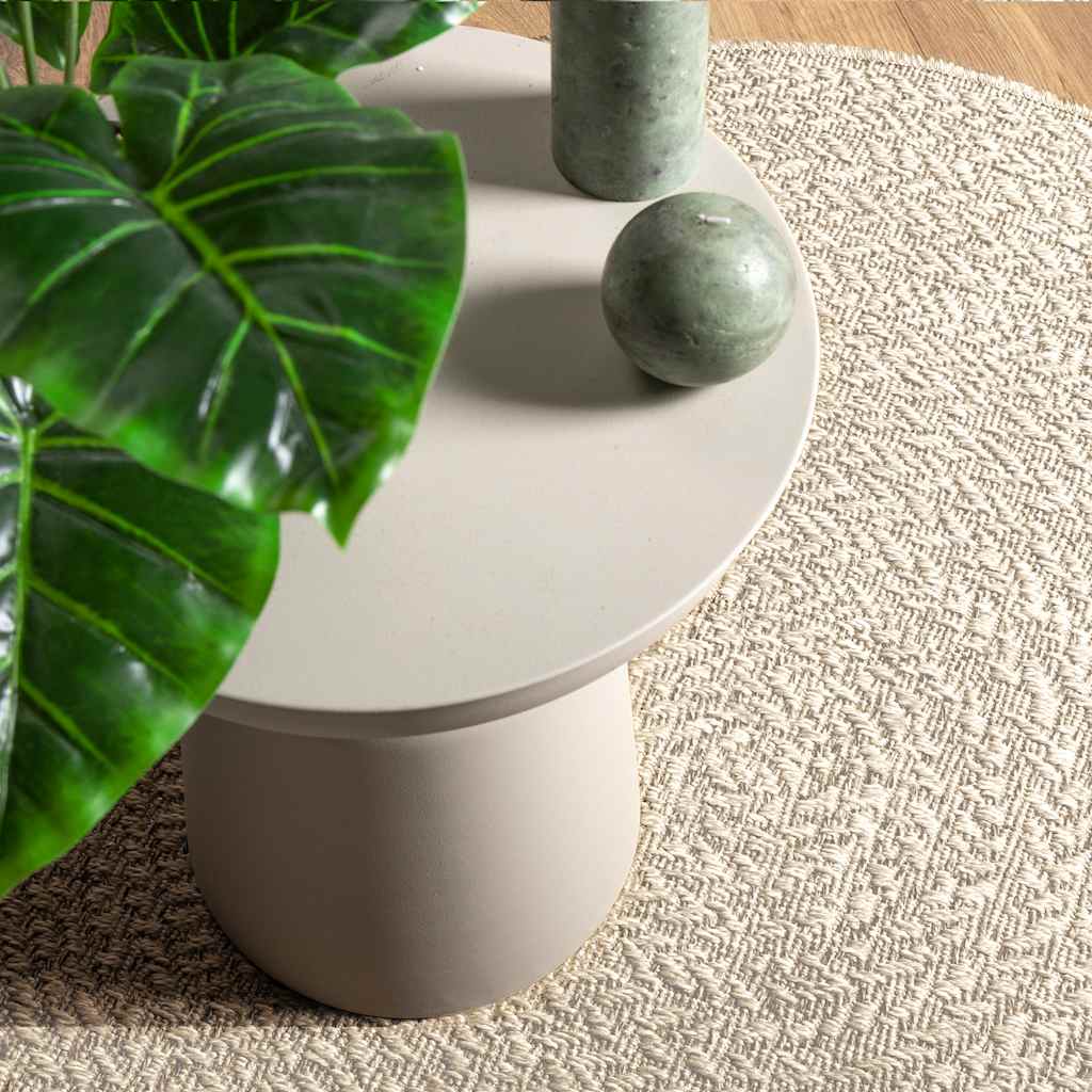 Crema di tappeto Vidaxl Zizur all'interno e all'esterno Ø 120 cm look da iuta