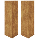 Vidaxl Planters 2 ST Triangular 30x26x75 cm povětrnostní ocel