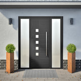 Vidaxl Planters 2 ST Triangular 30x26x75 cm povětrnostní ocel