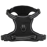 VidaXL dog harness with reflective stripes adjustable M Black