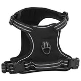 VidaXL dog harness with reflective stripes adjustable M Black