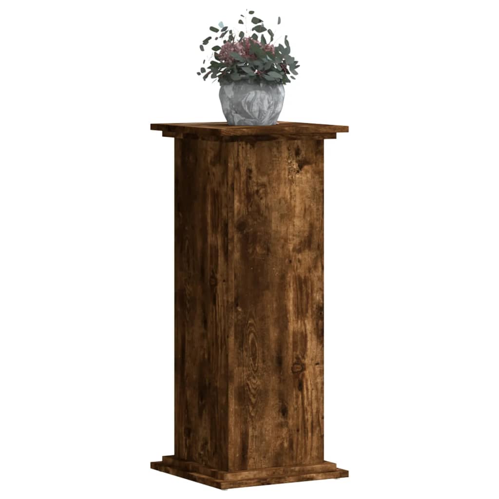VIDAXL -Pflanzenstandard 33x33x80 cm verarbeitetes Holz, das geblollt ist, Eiche gefärbt
