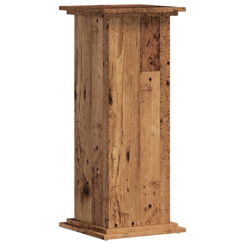 Vidaxl rastlinski standard 33x33x80 cm Predelani les stari les -obarvan