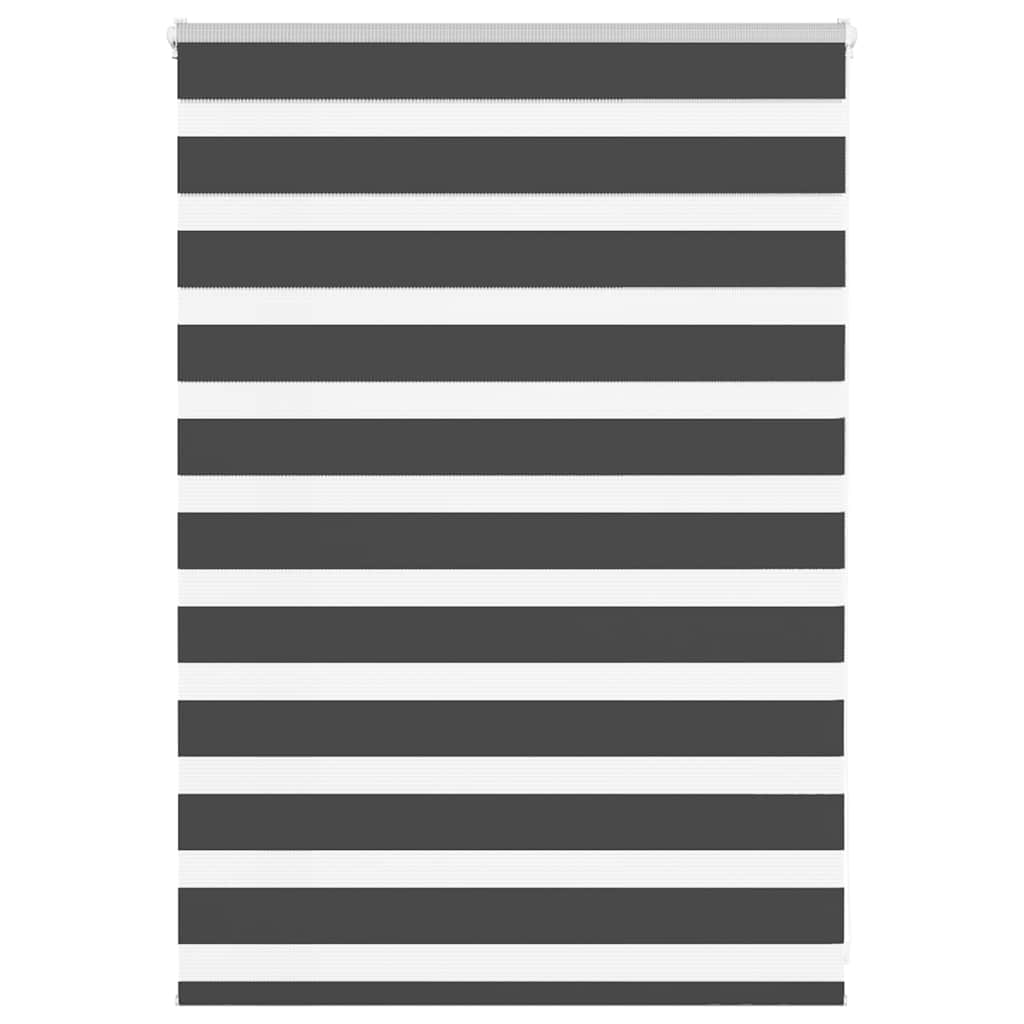 Vidaxl zebra rullo cieco 95x100 cm Larghezza tessuto 90,9 cm nero