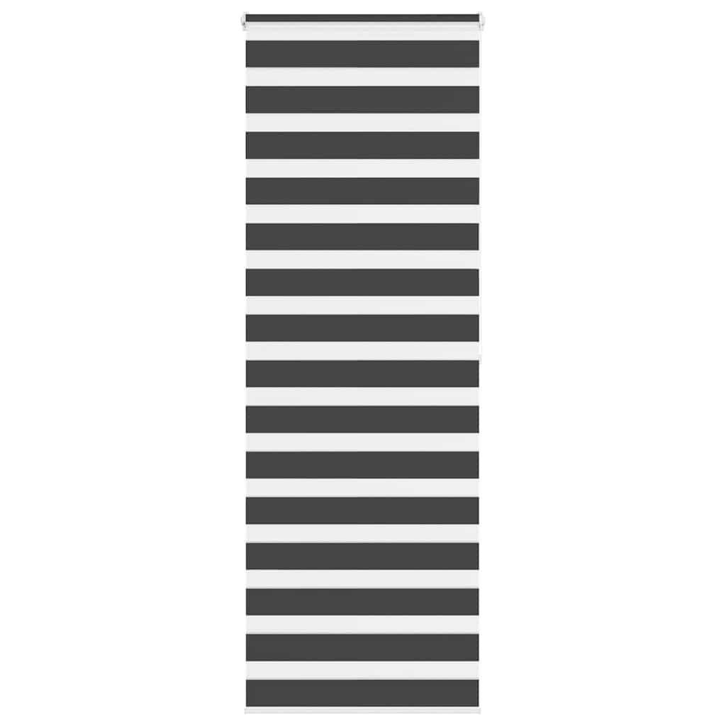 Vidaxl zebra roller slepý 85x200 cm šířka tkaniny 80,9 cm černá