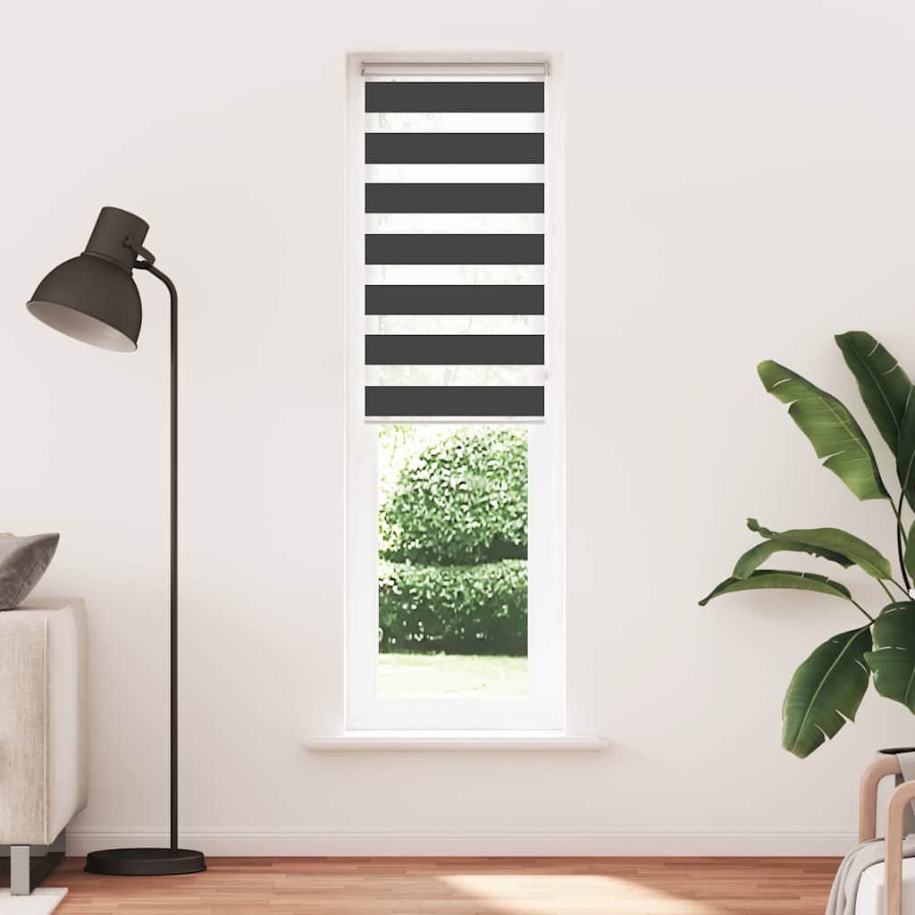 Vidaxl Zebra roller blind 60x230 cm Fabric width Black 55.9 cm