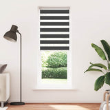 Vidaxl zebra rullo cieco 80x230 cm Larghezza tessuto 75,9 cm nero