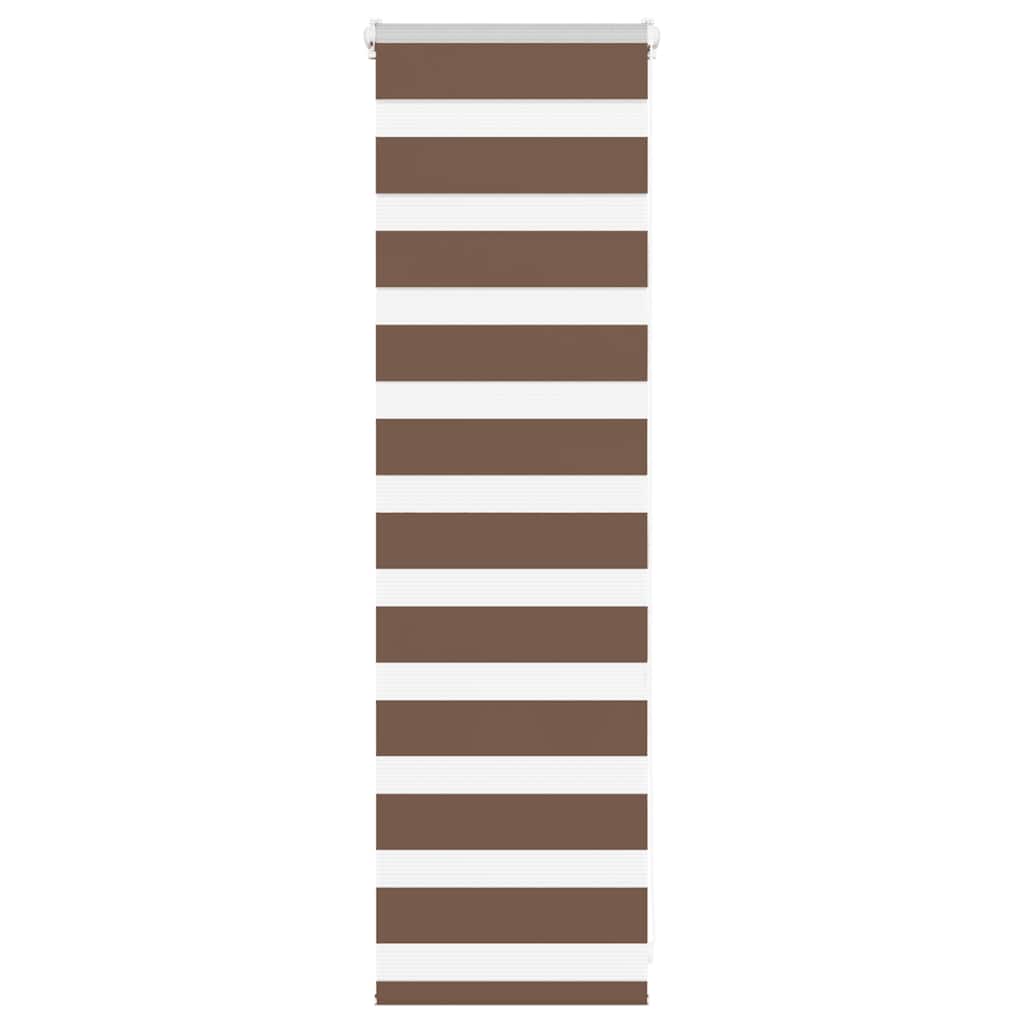 Vidaxl Zebra Roller Blind 45x100 cm Szerokość pyłu 40,9 cm poliestrowa brąz